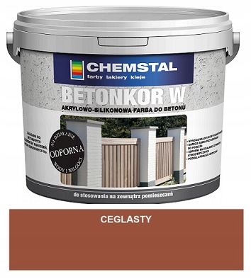 Chemstal Betonkor W Farba Do Betonu Ceglasta 10L