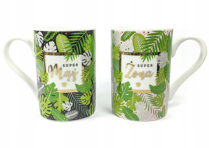 FILIŻANKI NA ŚLUB ROCZNICĘ ZESTAW KUBKÓW ŚLUBNYCH ŻONA/ MĄŻ `WZORY EAN (GTIN) 5905164107396