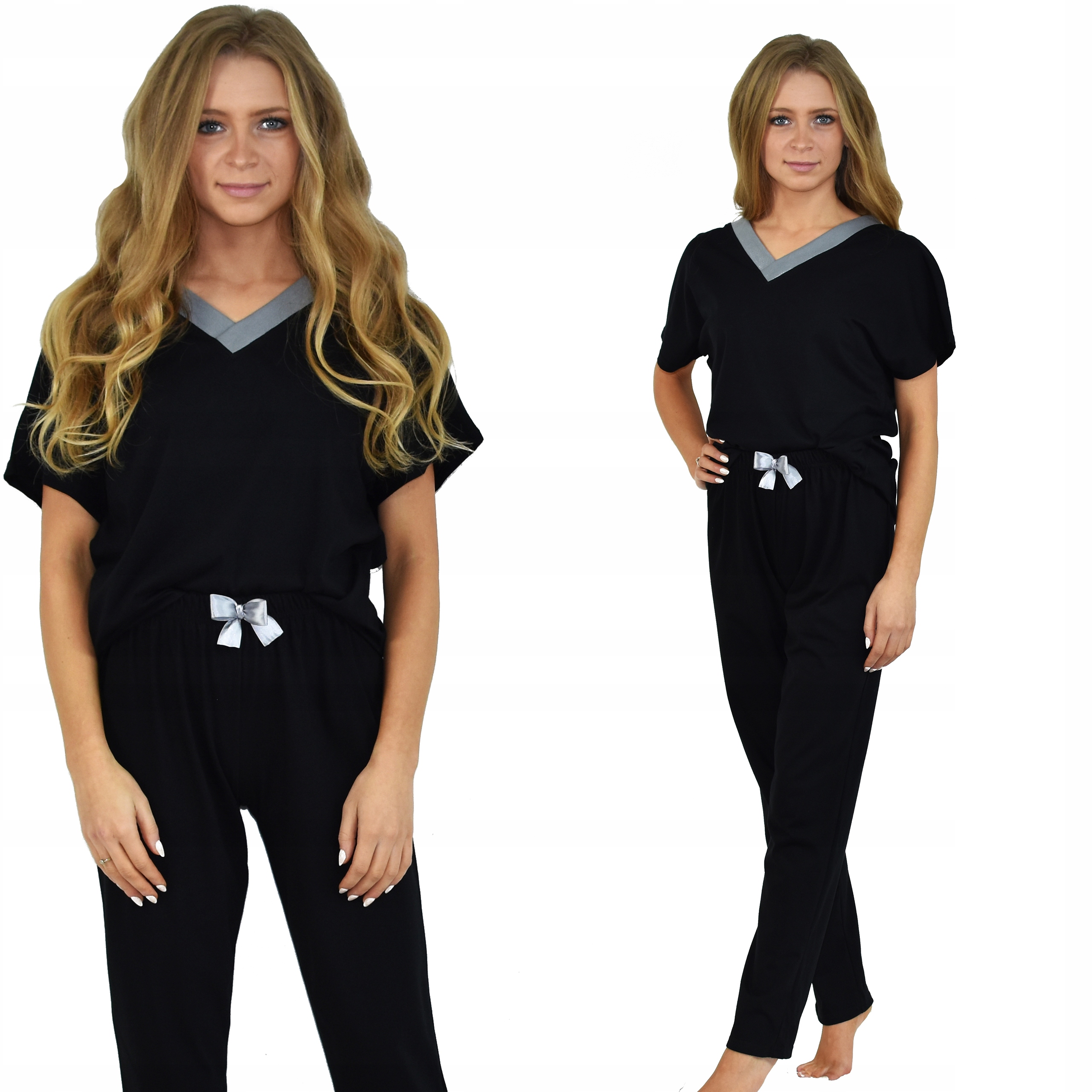 

Bawełniana Piżama Damska serek Gładka S