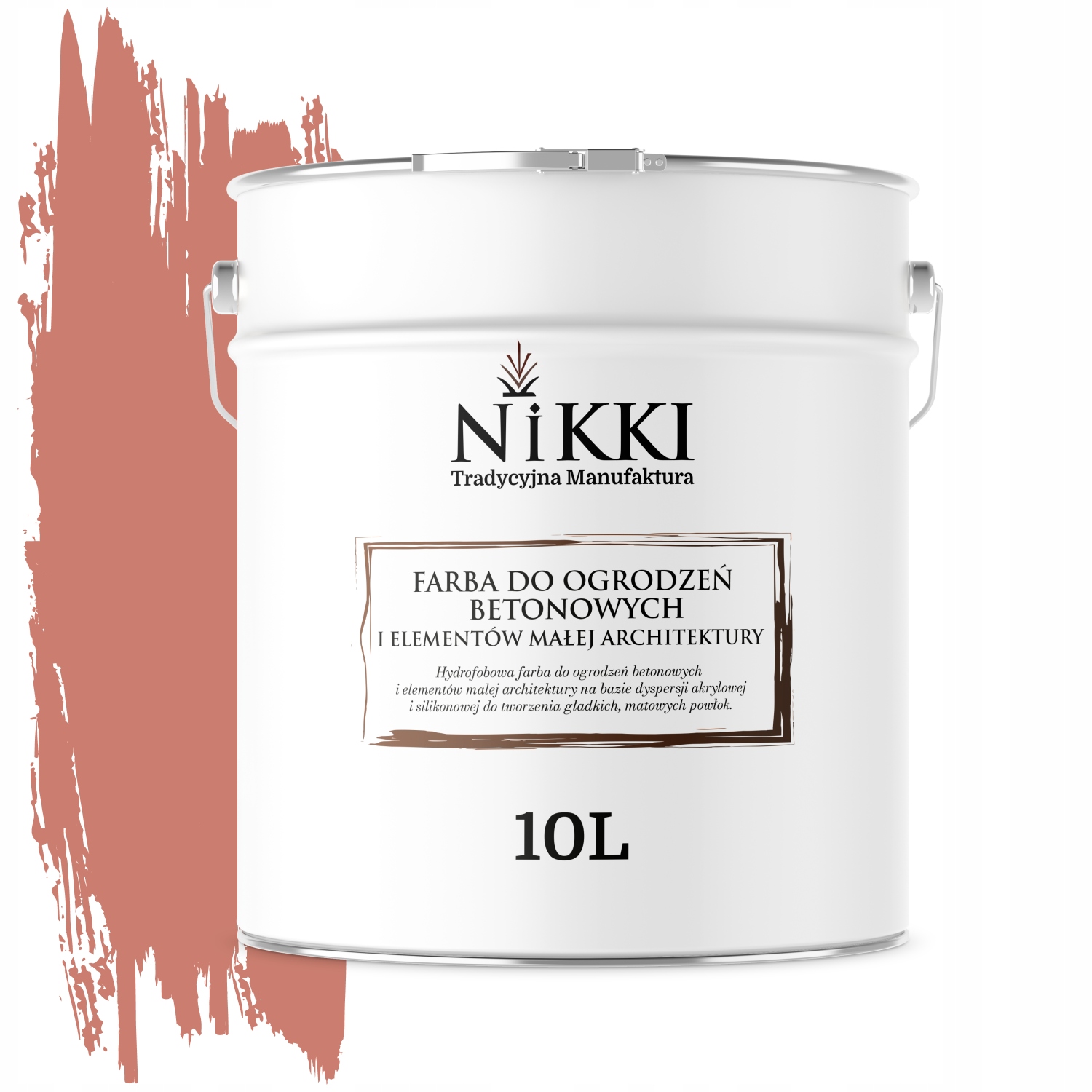 Farba Na Maľovanie Plotov 10 L Betónových Kvetináčov Lososová F315