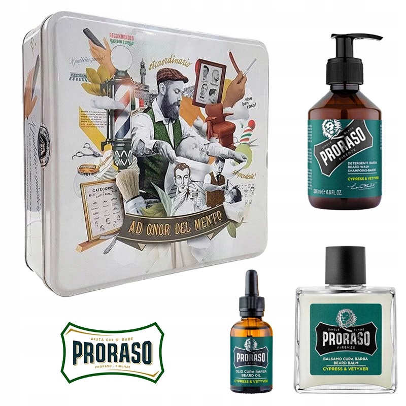 Proraso Cypress & Vetyver sada na vousy