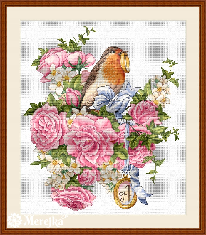 Sada pro křížkovou výšivku „Snubní prsten pro ni“ 27 x 30 cm