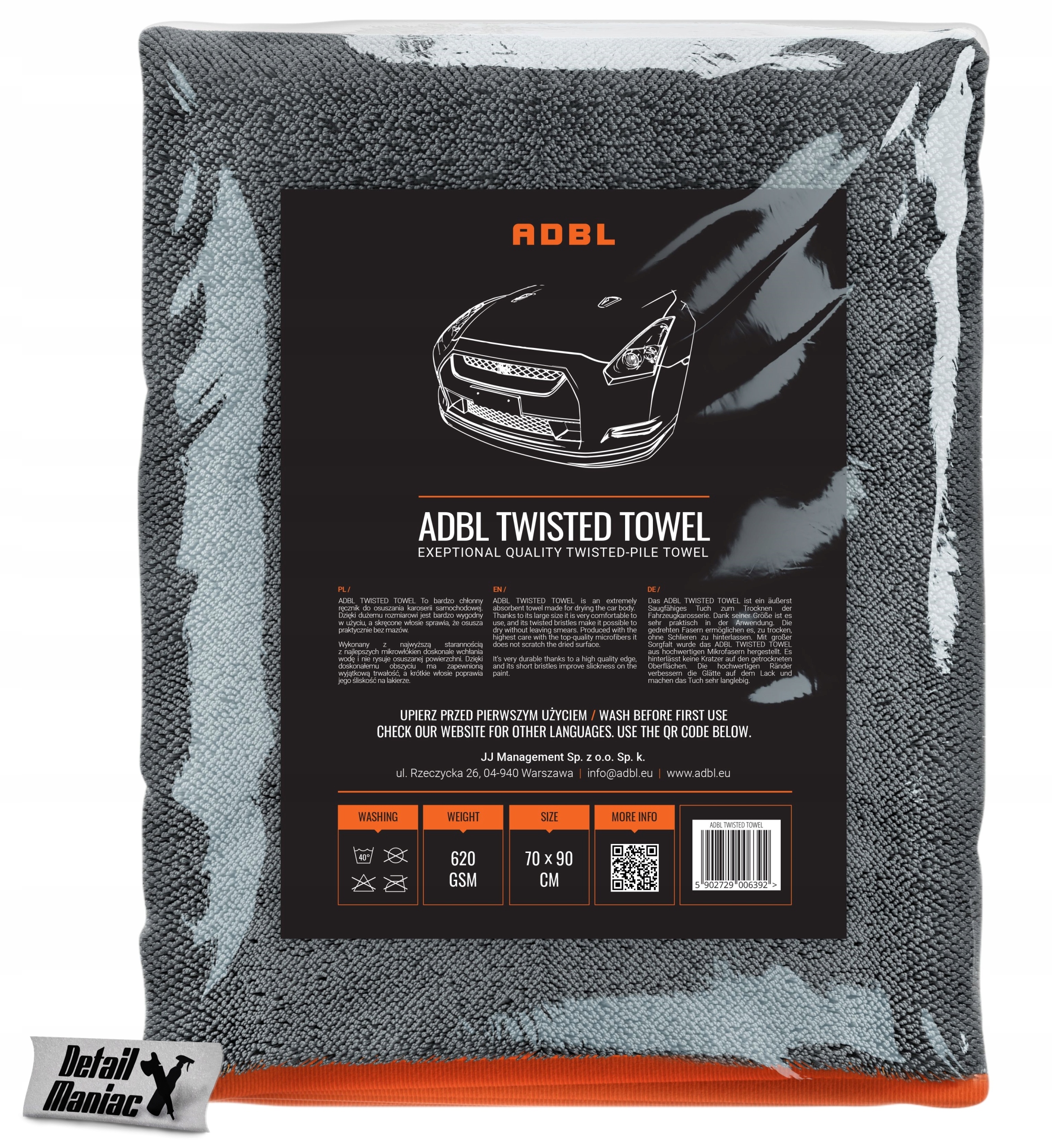 

Adbl Twisted Towel ręcznik do osuszania 70x90cm