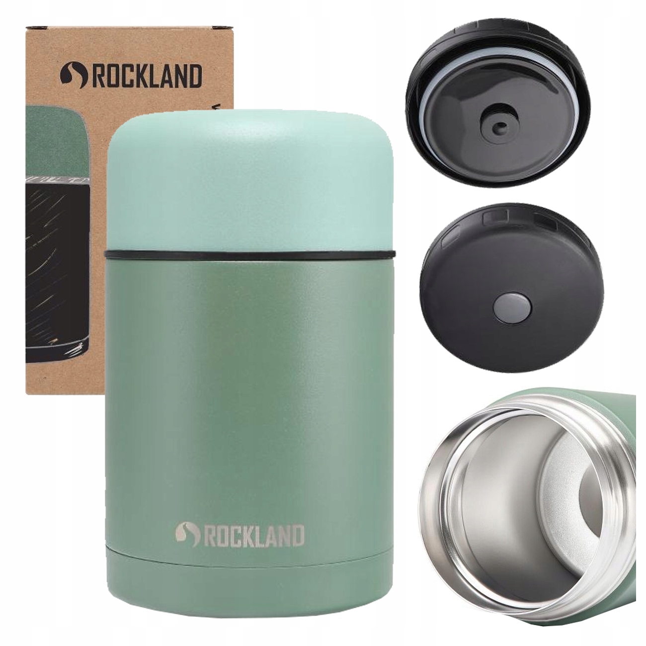 TERMOS OBIADOWY NA ŻYWNOŚĆ JEDZENIE OBIAD DO PRACY SZKOŁY ROCKLAND 0.75L GR