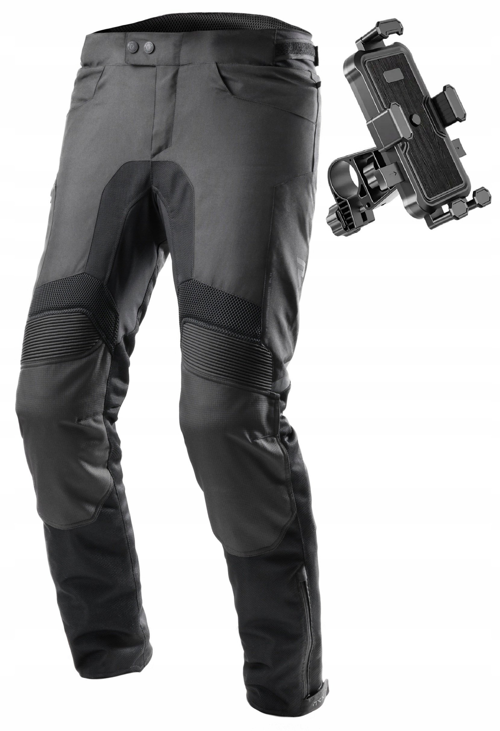 Textilné Nohavice Rebelhorn Jax Black XL držiak zdarma