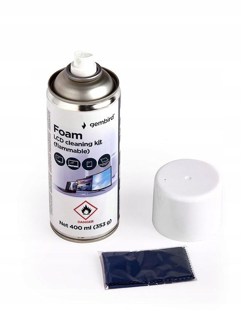 Pianka Gembird CK-LCD-08 do czyszczenia ekranów Lcd/tft 400 ml ściereczka