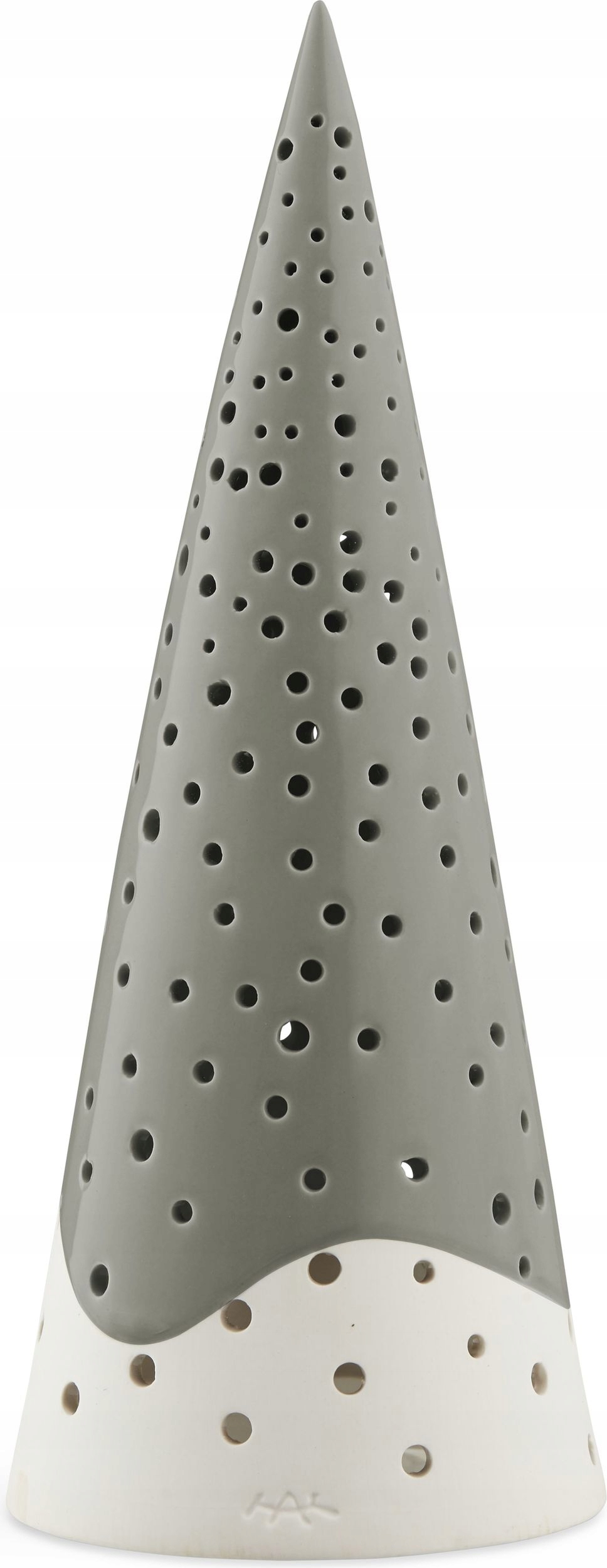 Kähler Vianočný Lampáš Porcelánový svietnik Vianočný stromček 30 cm, zelený