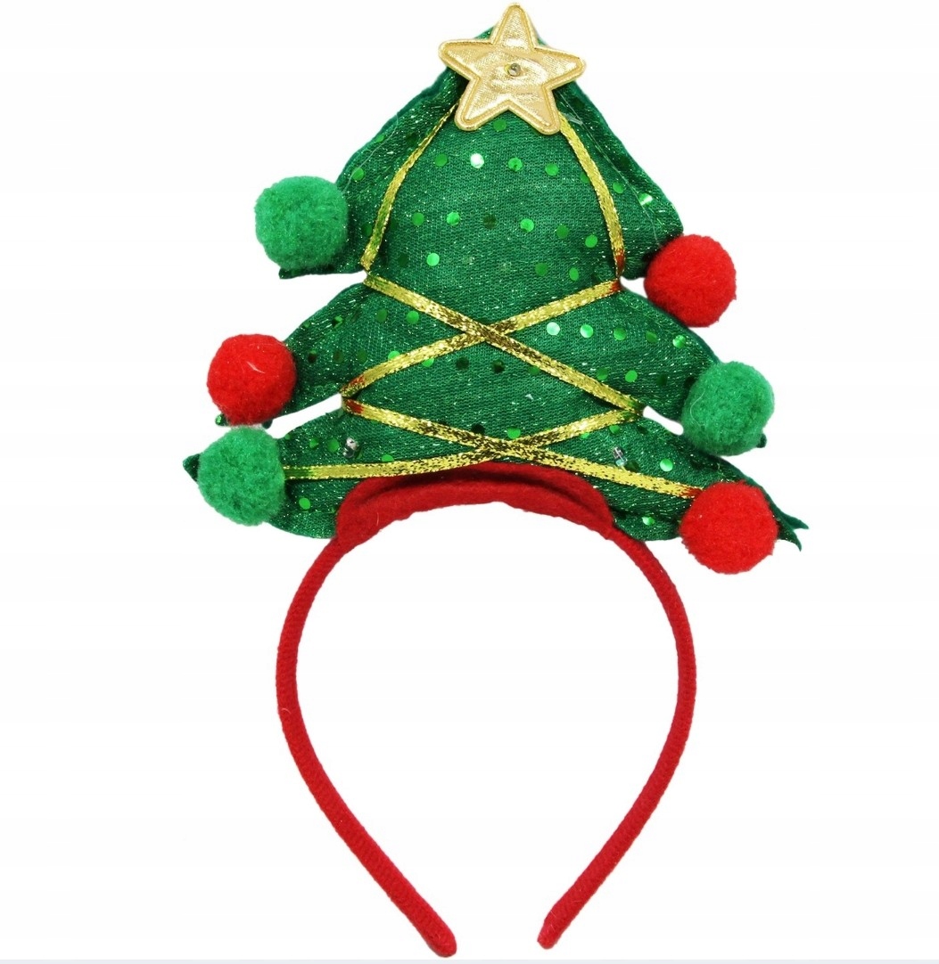 

Opaska świąteczna na głowę choinka diadem ozdoba