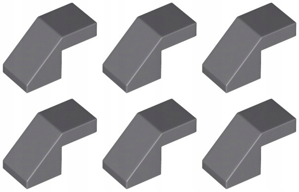 

Lego 28192 Skos 45 2x1 szary ciemn Nowy (3g) 6 szt