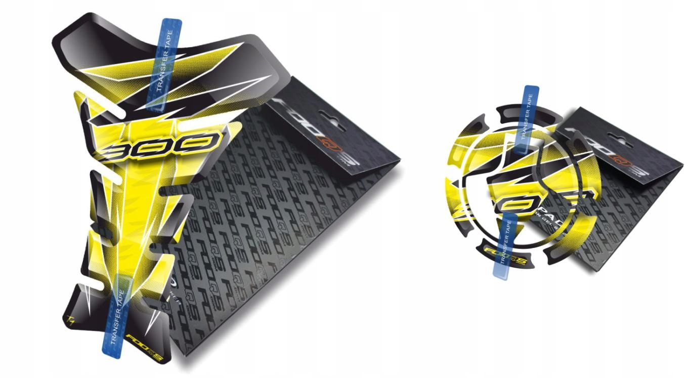 Tank-pad Cap-pad od firmy Fooqs Kawasaki Z300 Z Roku 300 Žlutý