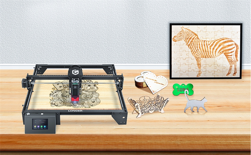 Grawer / wycinarka laserowy LONGER RAY5 60W +ze wspornikiem Rolka 400x400mm Model LONGER RAY5 60W +Rolka