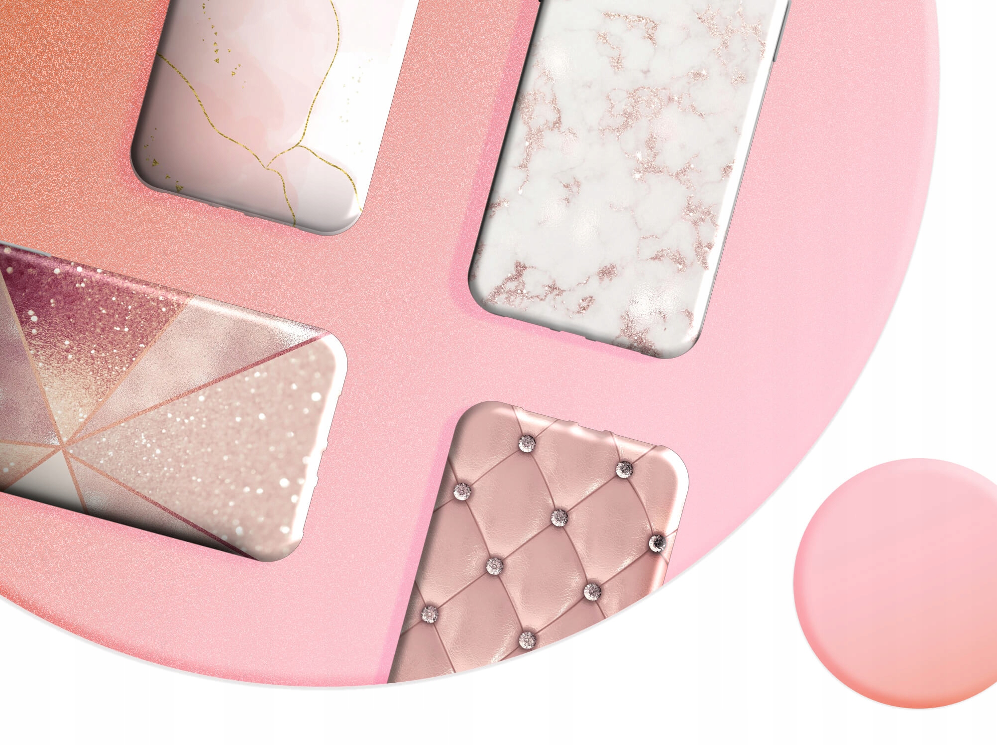 ETUI DO XIAOMI REDMI NOTE 9 PRO / 9 PRO MAX / NOTE 9S WZORY RÓŻOWE ZŁOTO Typ plecki