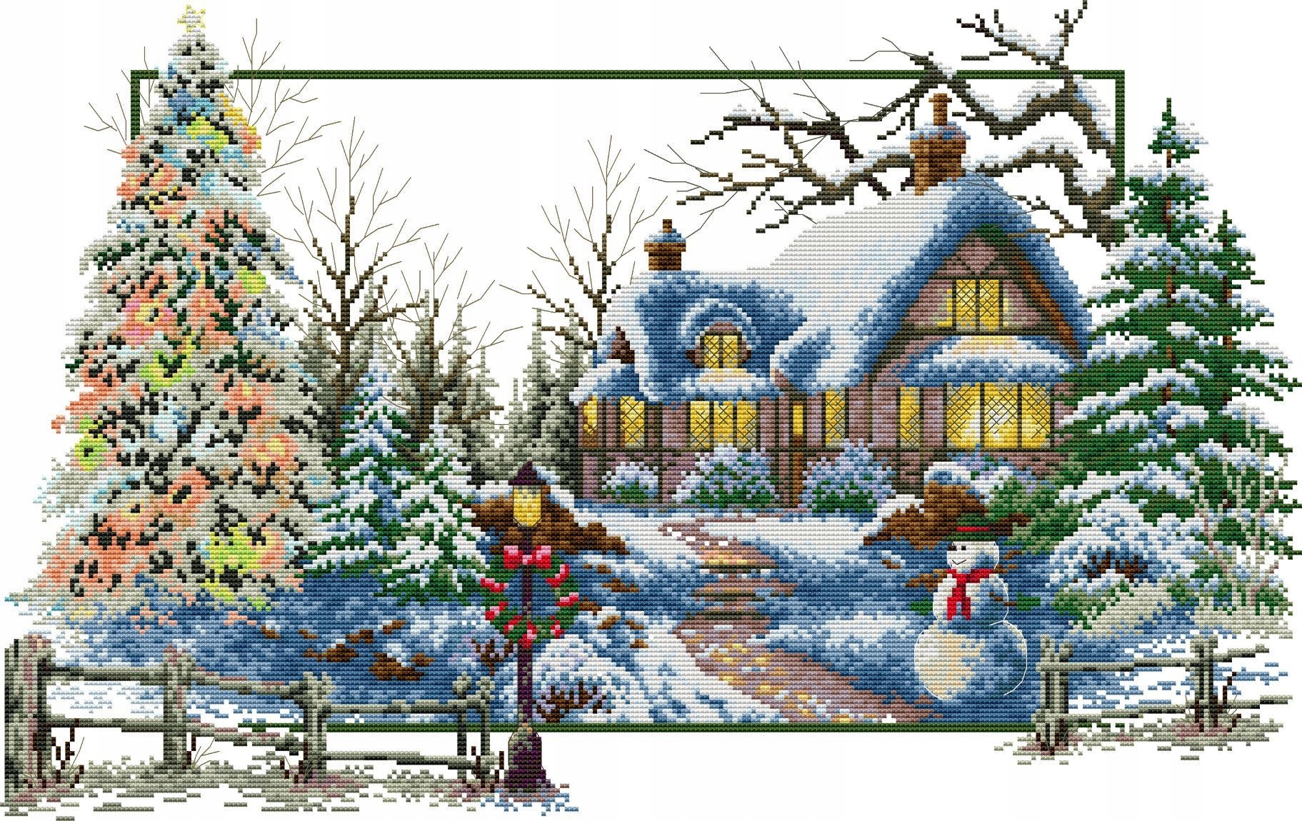 Křížková výšivka počítaná sada (kanva, mulina)