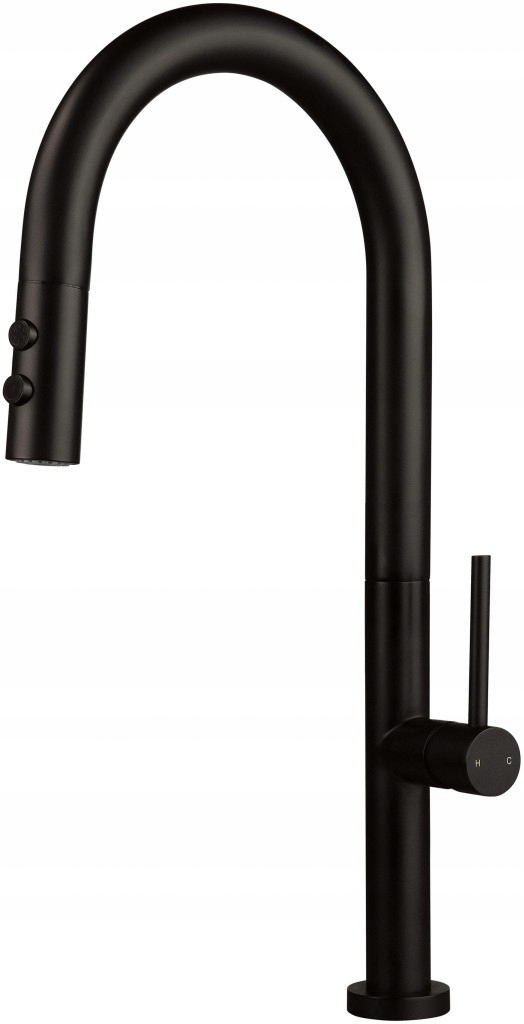 Kuchynská batéria Olfato nero s výsuvným výtokom – 2 trysky (BQO_N72M) /sm/