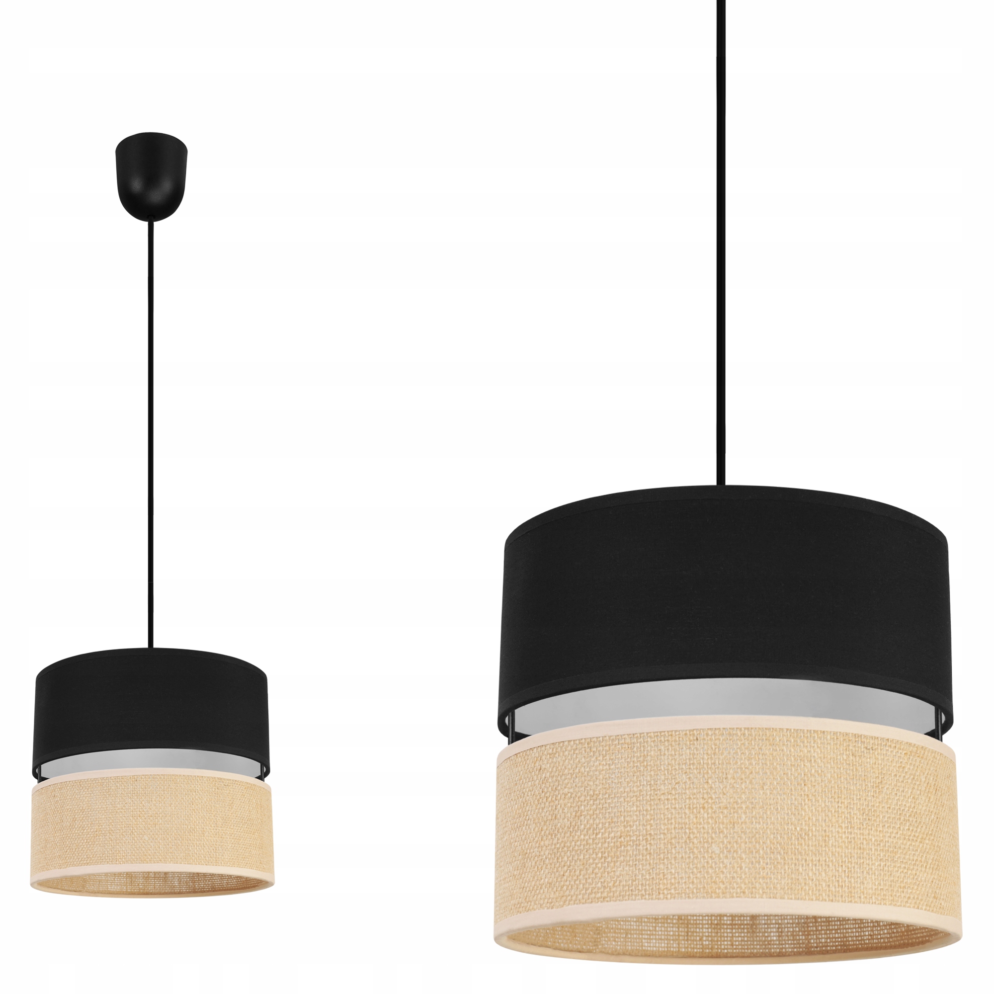 

Lampa Wisząca Żyrandol Sufitowa Abażur 20CM Czarny
