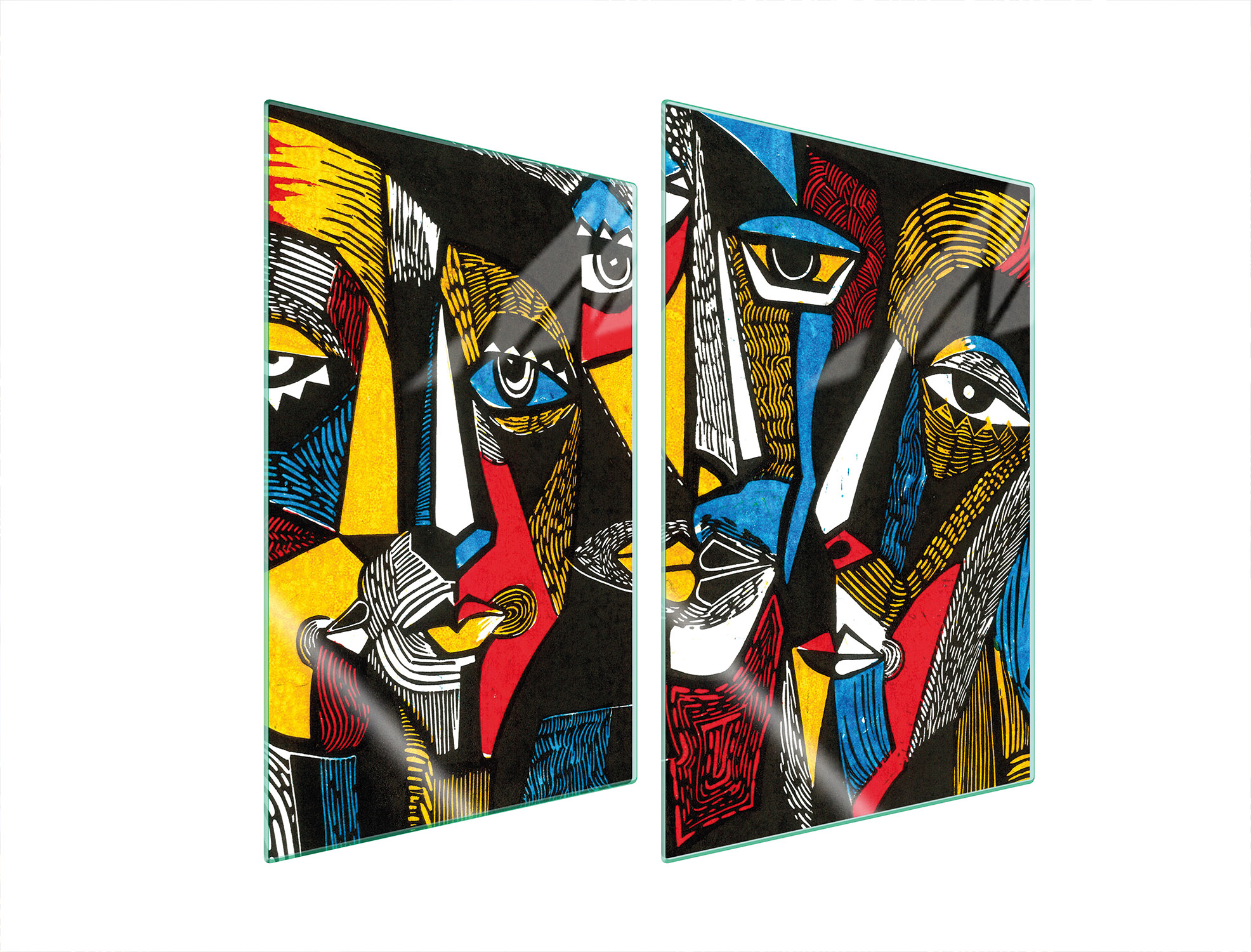 Skleněná Ochranná Deska Do Kuchyně 2x35x52 Pop Art. Tvrzené Sklo