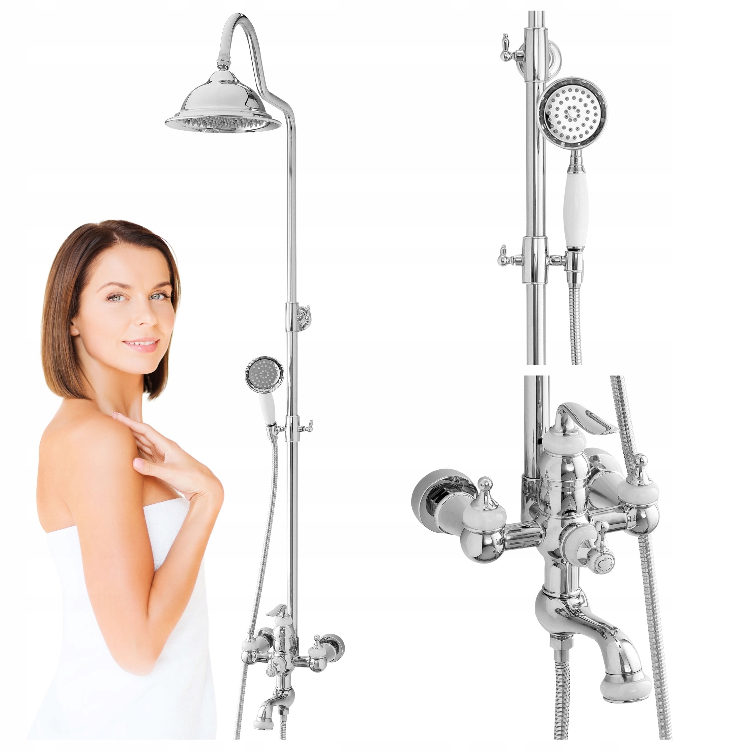 Sprchový Set Na Omítku Retro Matilda Chrom