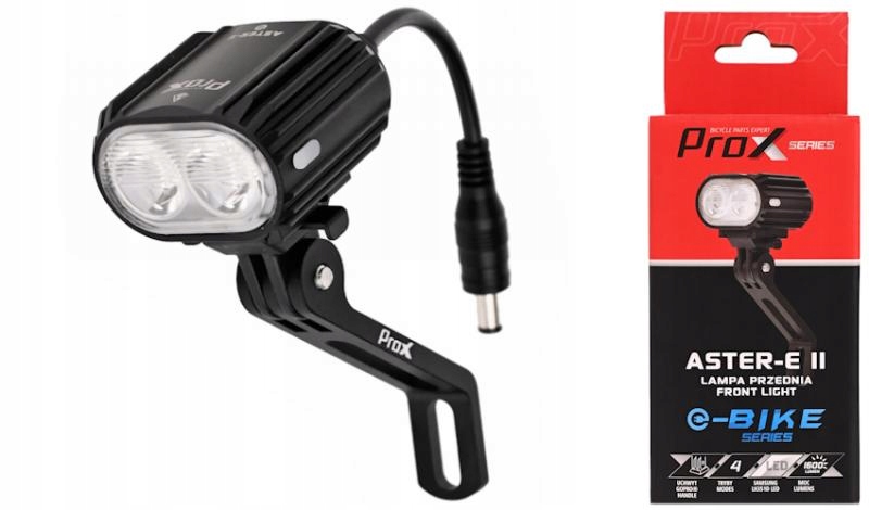 Prox Lampa Na Kolo Přední Aster II E-bike 1600Lm 5-15V Přední držák