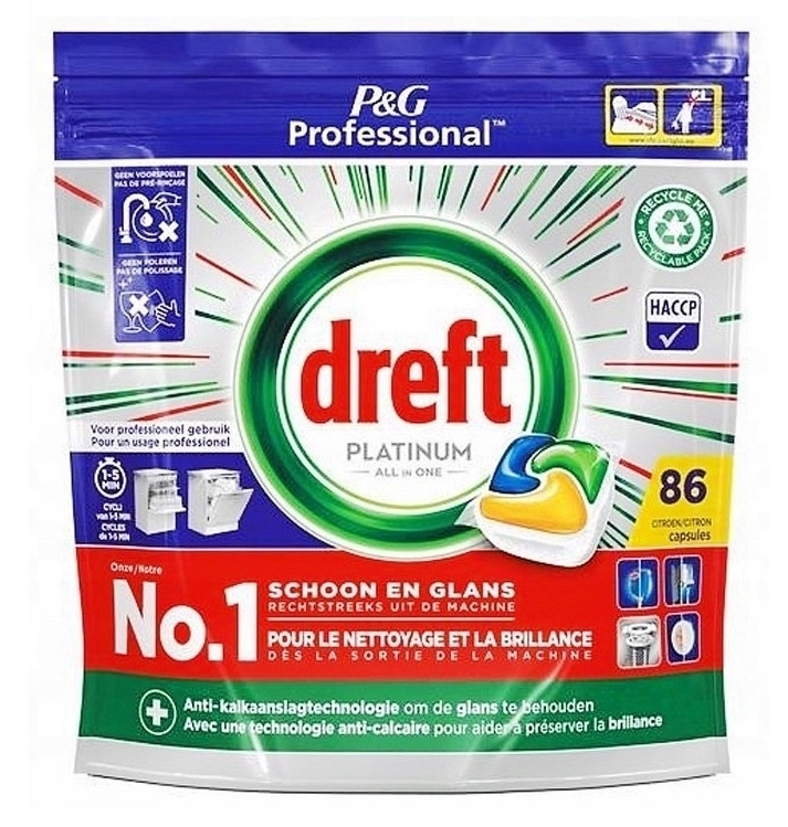 

Niemieckie Dreft do zmywarki all in one lemon 86