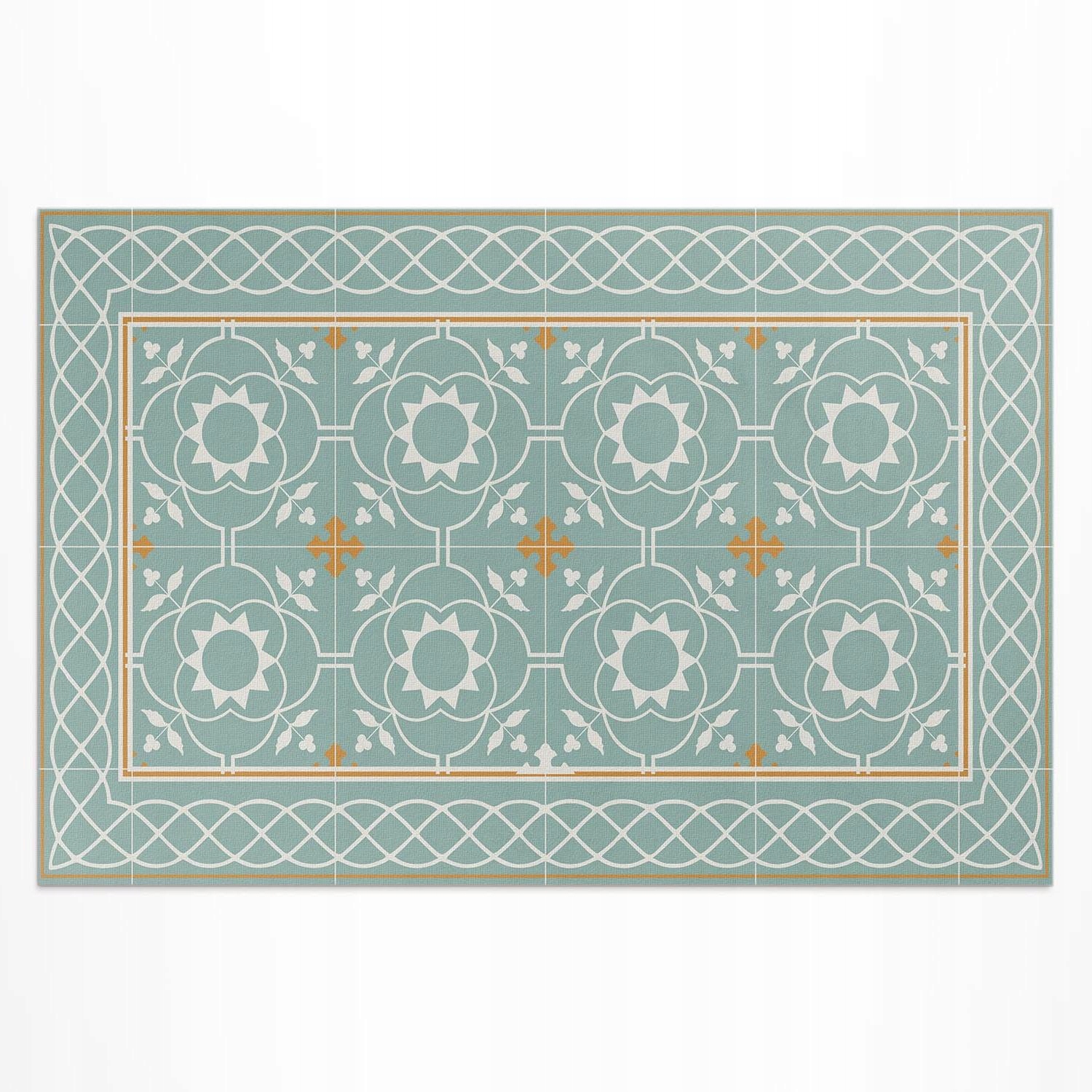 Balkónový Pvc koberec Rozmer: 150 x 100 cm Vintage symetria dekoratívne dlaždice