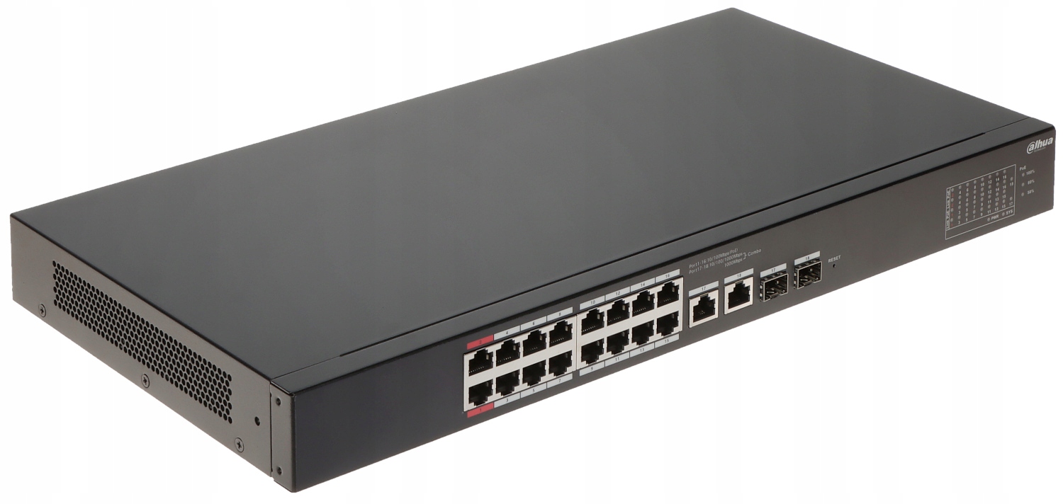 Switch Poe CS4218-16ET-240 16-PORTOVÝ Sfp Dahua