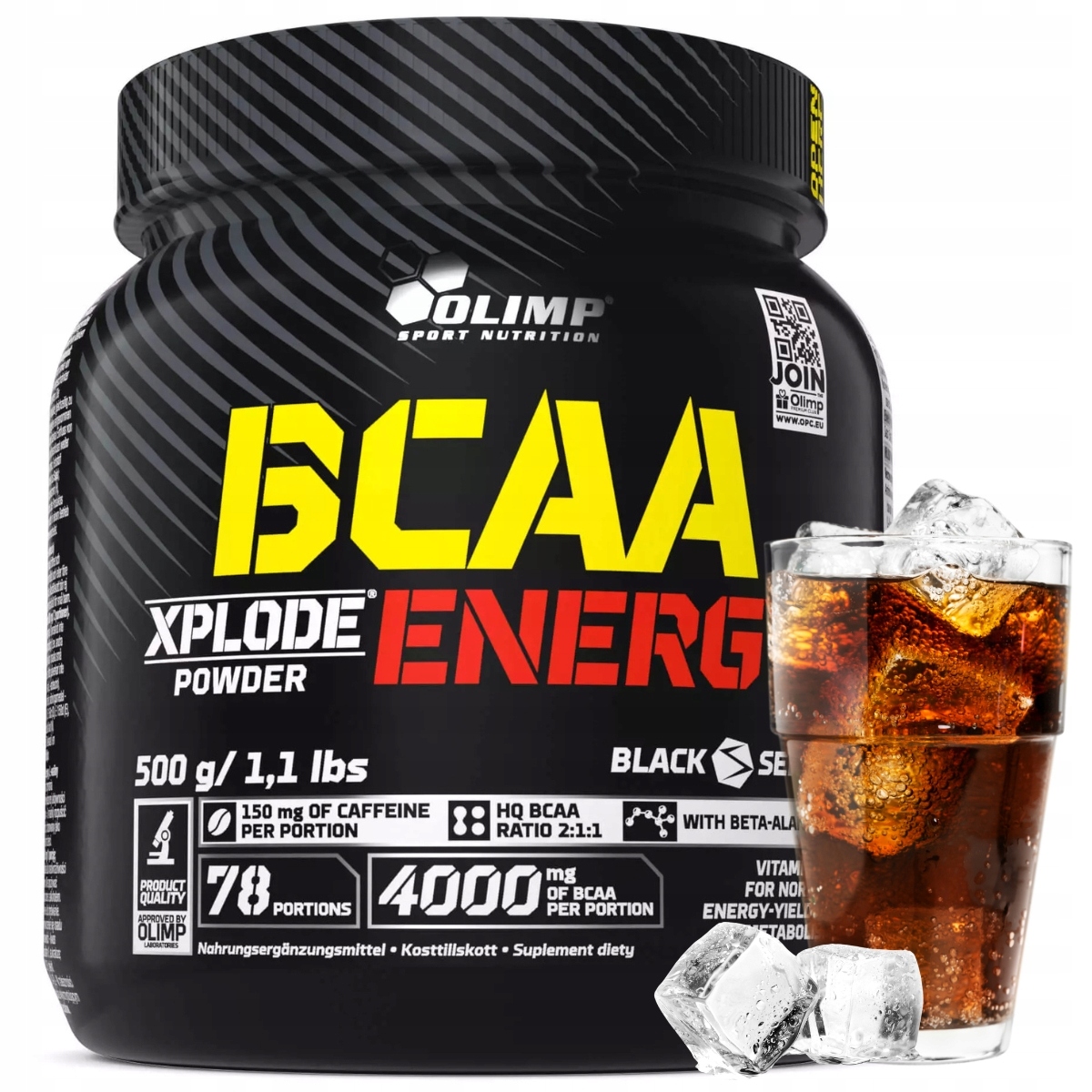 Olimp Bcaa Xplode Energy 500 g Kofein Beta-alanin Cola