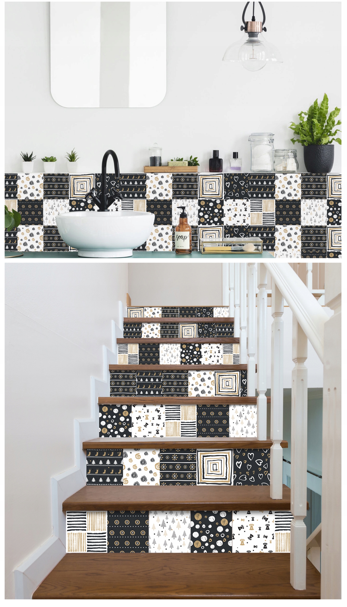 NAKLEJKI ŚCIENNE NA PŁYTKI DECOR DIY NAKLEJKI SZT Długość 11 cm