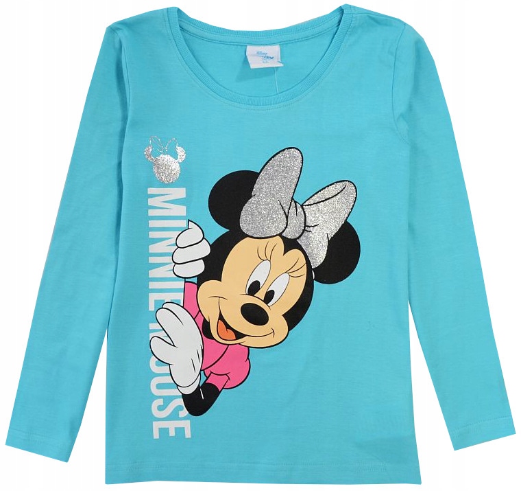 

Minnie Myszka Bluzka Brokat Bawełna 122 R01B