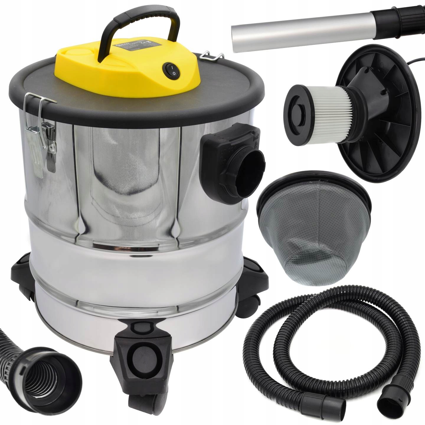 Elektrický vysávač na popol na kolieskach 20 l 1600 W, praktický Geko Profi