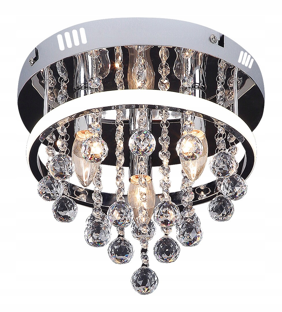Stropní svítidlo s Led krystaly, chrom, glamour, kulatá, 30 cm, 4000K Rabalux