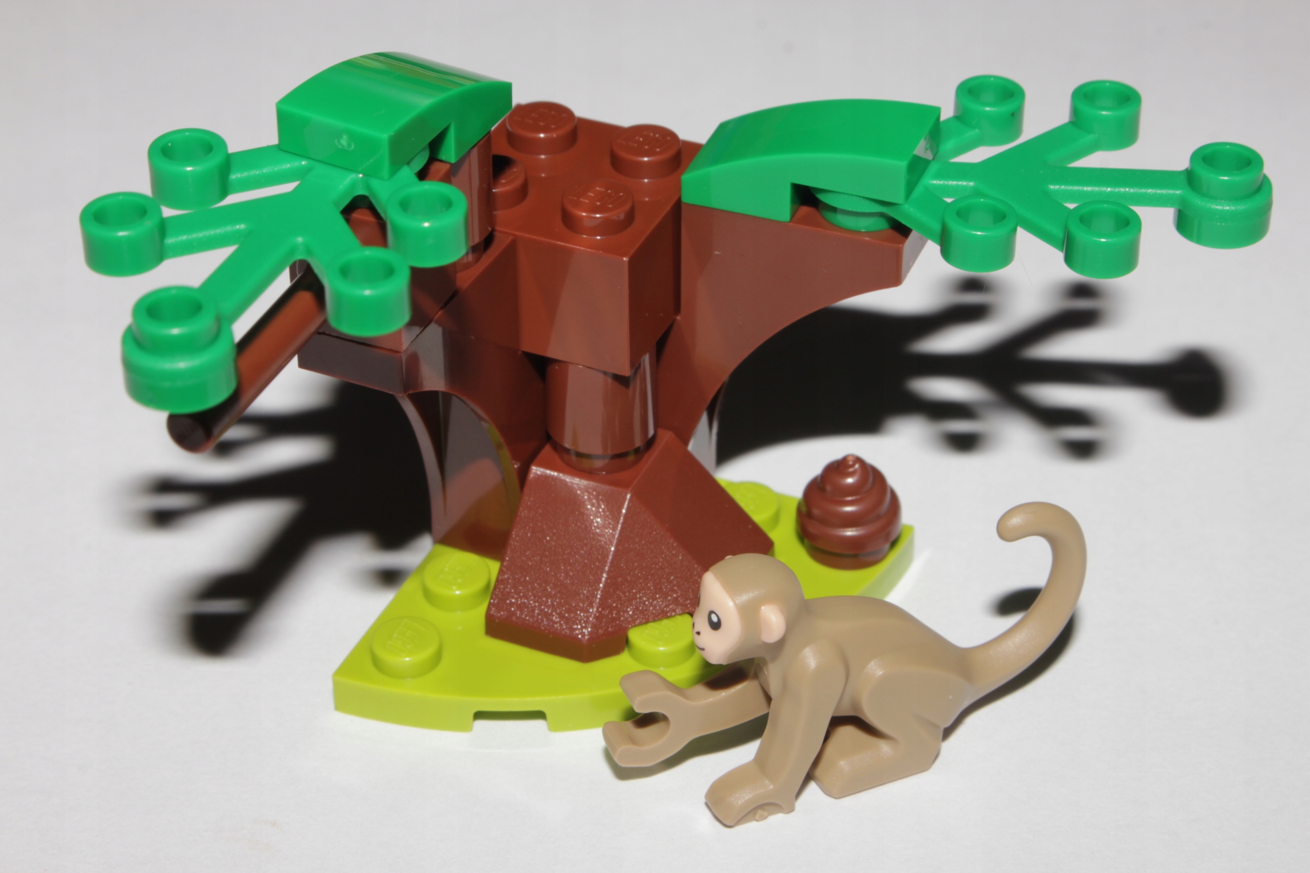 LEGO ROŚLINY ZWIERZĘTA SAWANNA DRZEWO MAŁPKA KUPKA PŁYTKA, NOWE Wiek dziecka 5 lat +