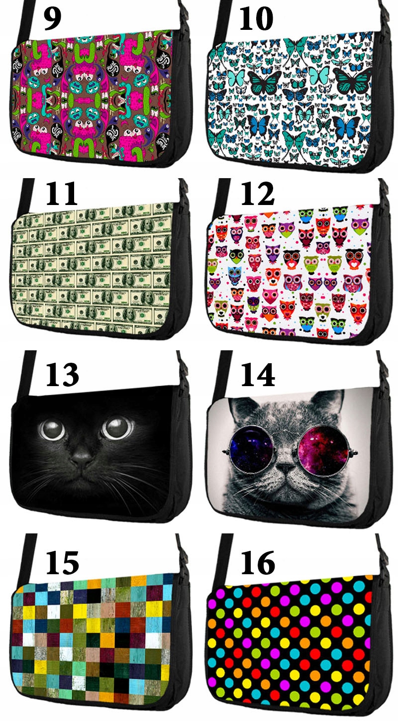 TORBA NA RAMIĘ A4 MŁODZIEŻOWA LISTONOSZKA # 2018 Materiał dominujący syntetyk