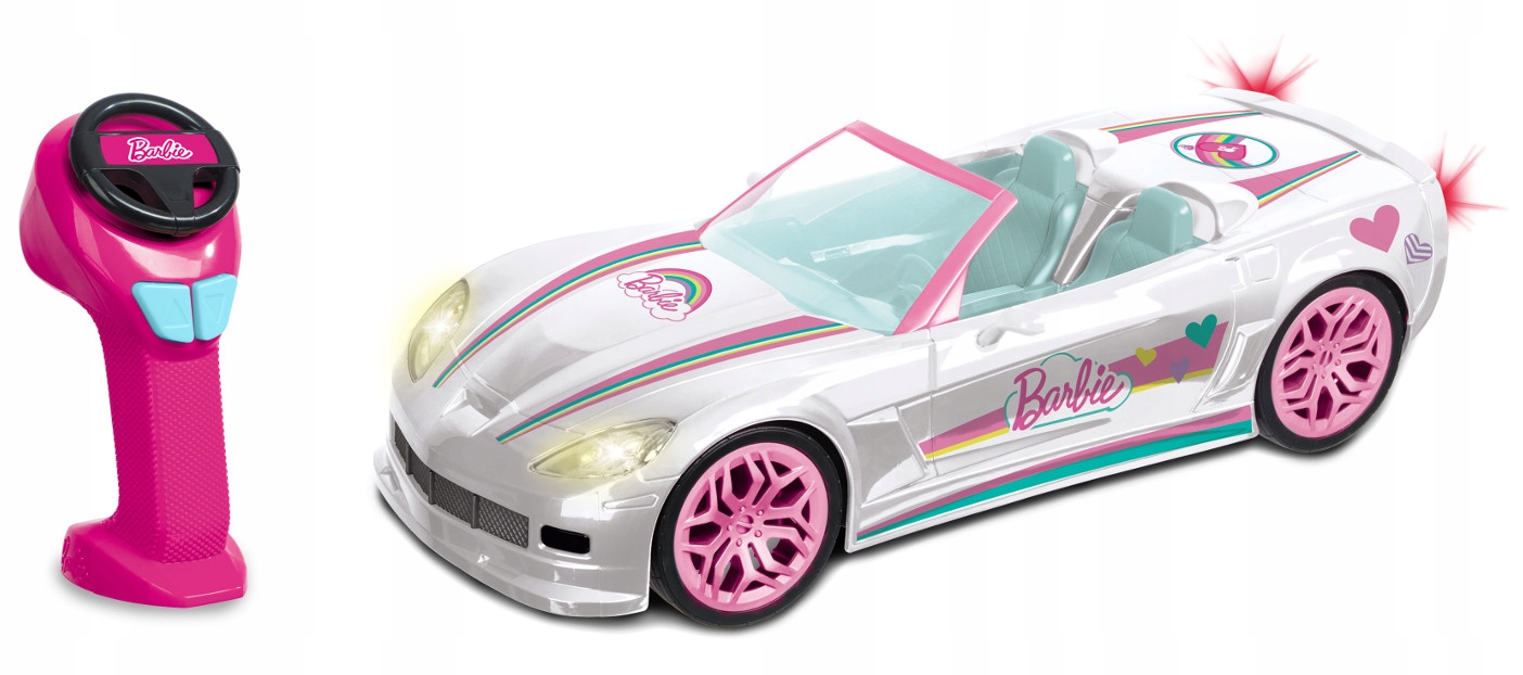 

Barbie Zdalnie sterowany samochód biały kabriolet