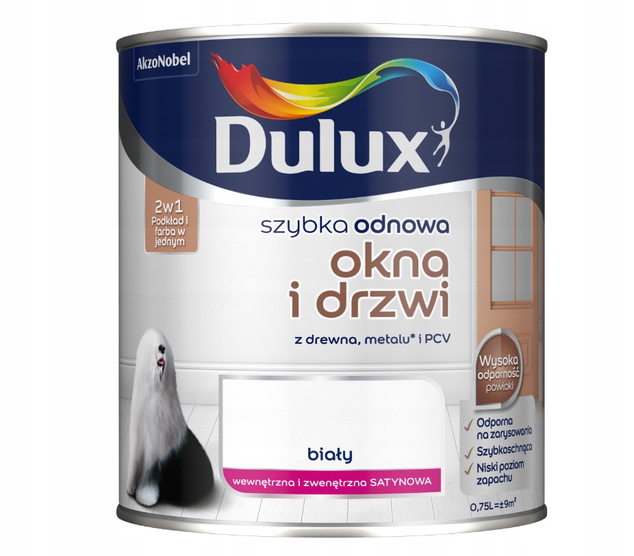 

Farba Dulux Szybka Odnowa Okna i Drzwi 0,75L