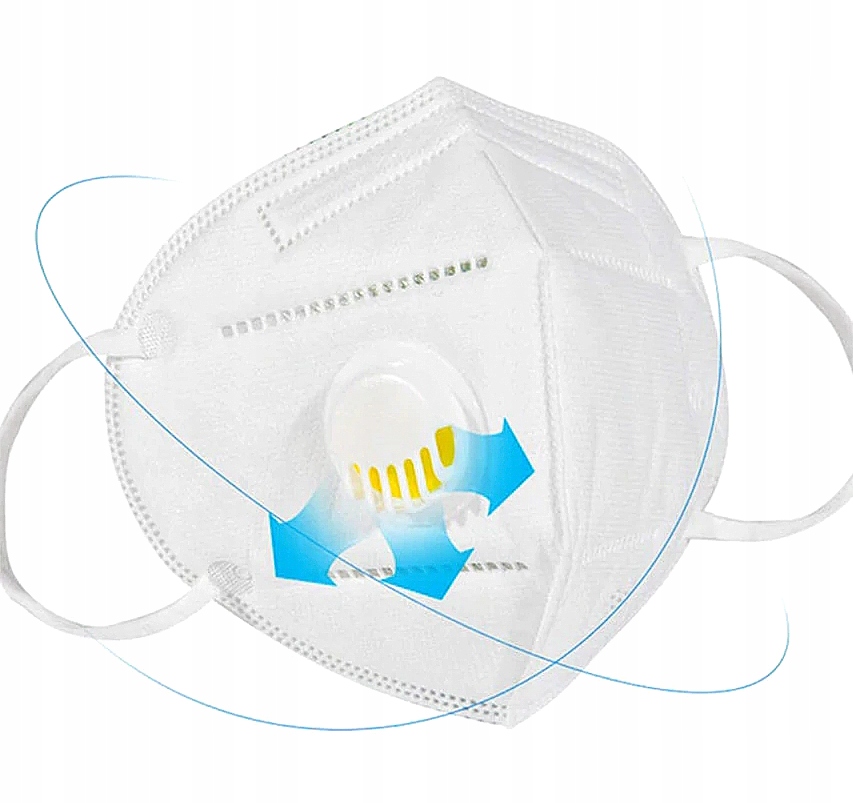 

Oddychająca Maska Antysmogowa KN95 Filtr FFP2 20x