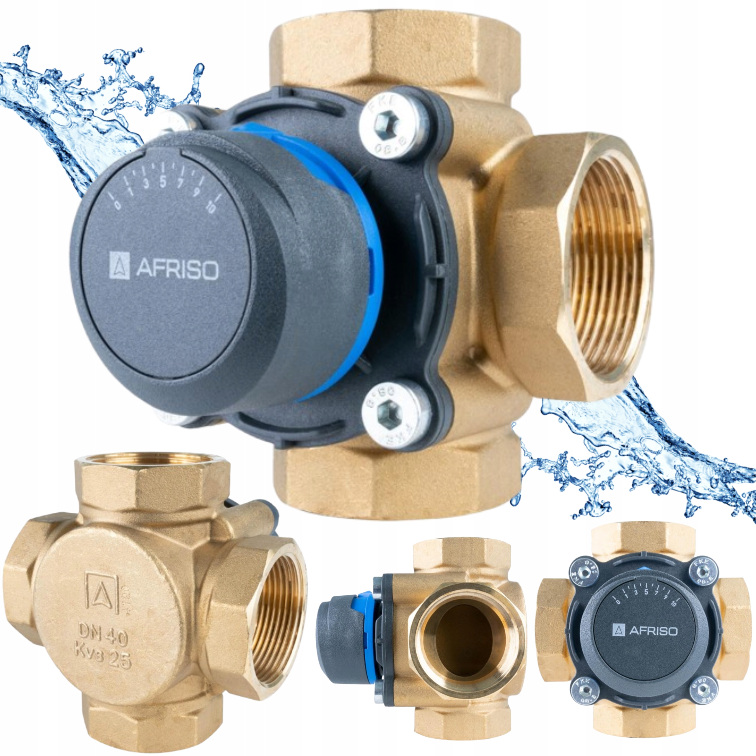 4-CESTNÝ Otočný Zmiešavací Ventil Arv 486 Vario Proclick DN40 6/4" Afriso