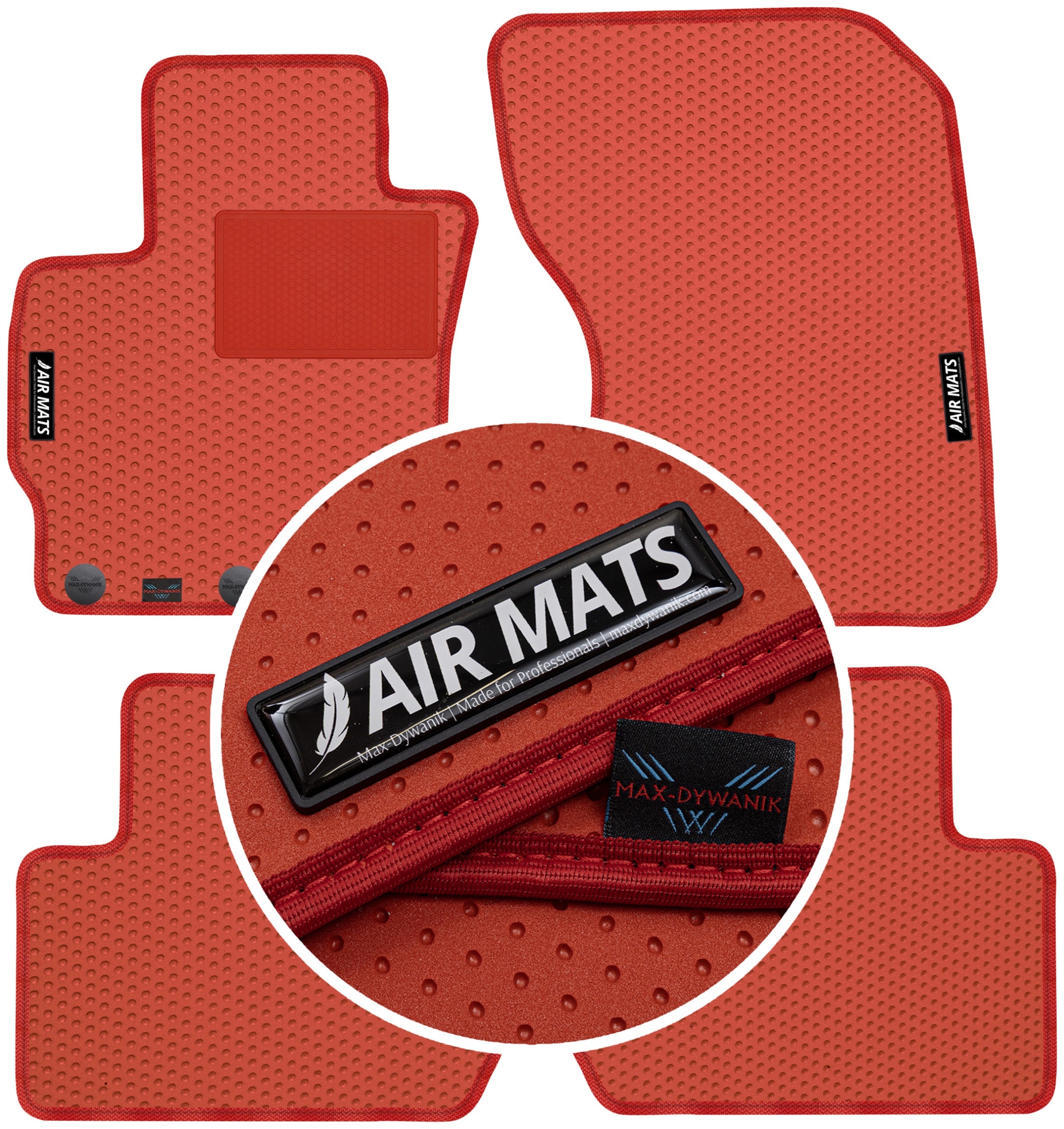 Mitsubishi Outlander III Phev 14-22 Gumové autokoberce Air Mats Červené