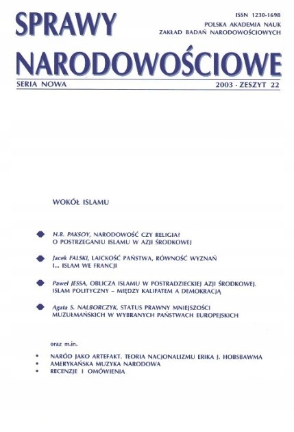 Sprawy Narodowościowe Zeszyt 22 2003 Praca Zbiorowa