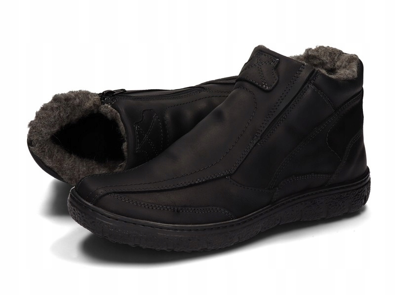 OBUWIE ZIMOWE MĘSKIE KOZAKI SKÓRA 151 CZARNY 42 Model KOZAKI