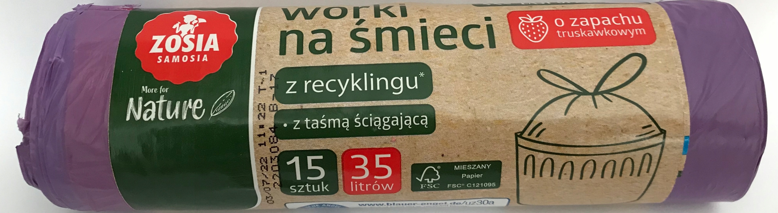 

Zosia Samosia Worki Na Śmieci Z Taśmą 35L 15 szt