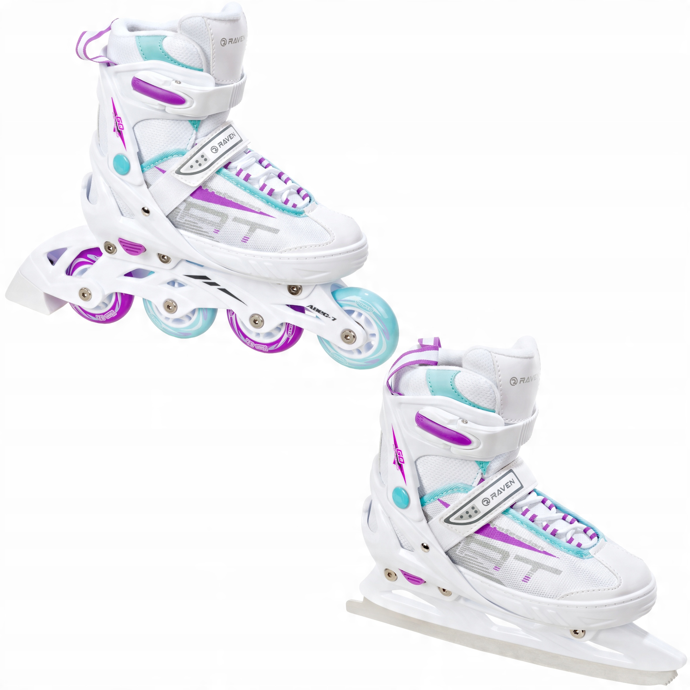

Rolki Łyżwy 2w1 Raven Profession Violet/Blue 35-39