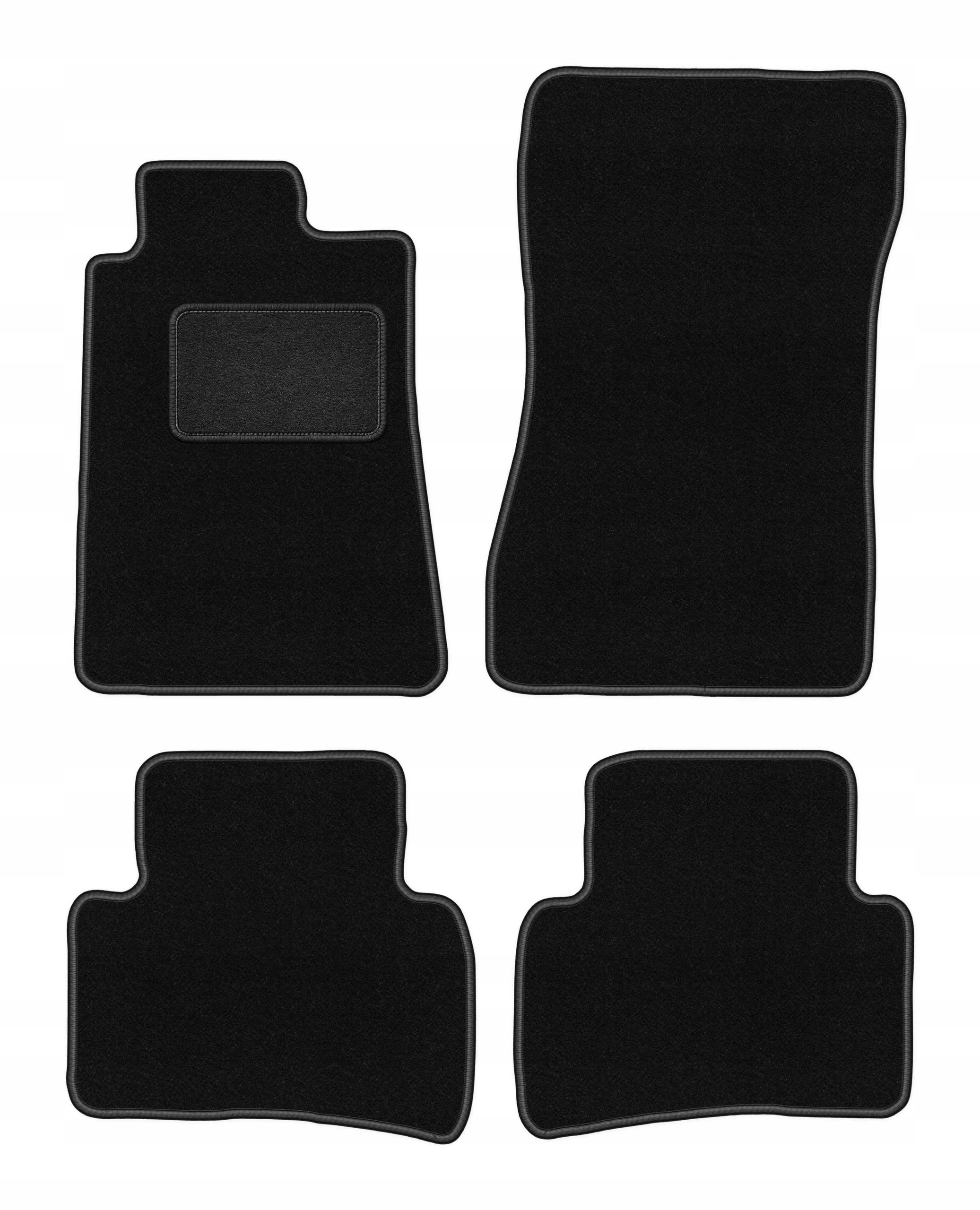 Dywaniki welurowe do Mercedes C W202 1993-2000 komplet Lux czarne 4 szt.