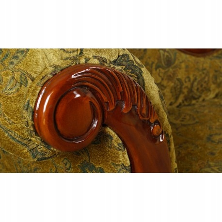 Szezlong w stylu ludwikowskim kanapa sofa lite drewno tapicerowana 80243c Kolekcja Stylowe Szezlongi