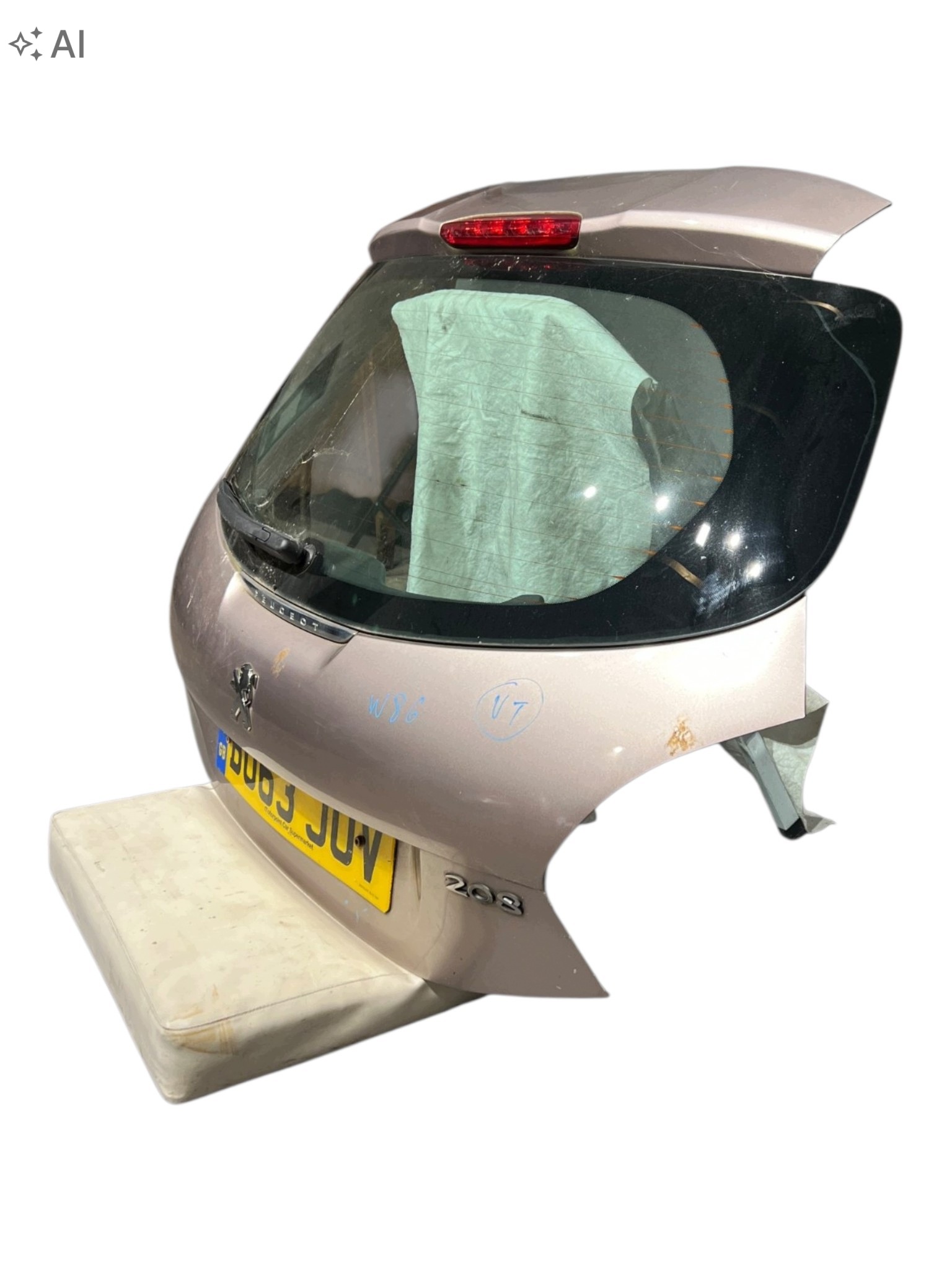 trunk door boot rear part PEUGEOT 208 and (2012-2015) HB code LAKIERU KCK