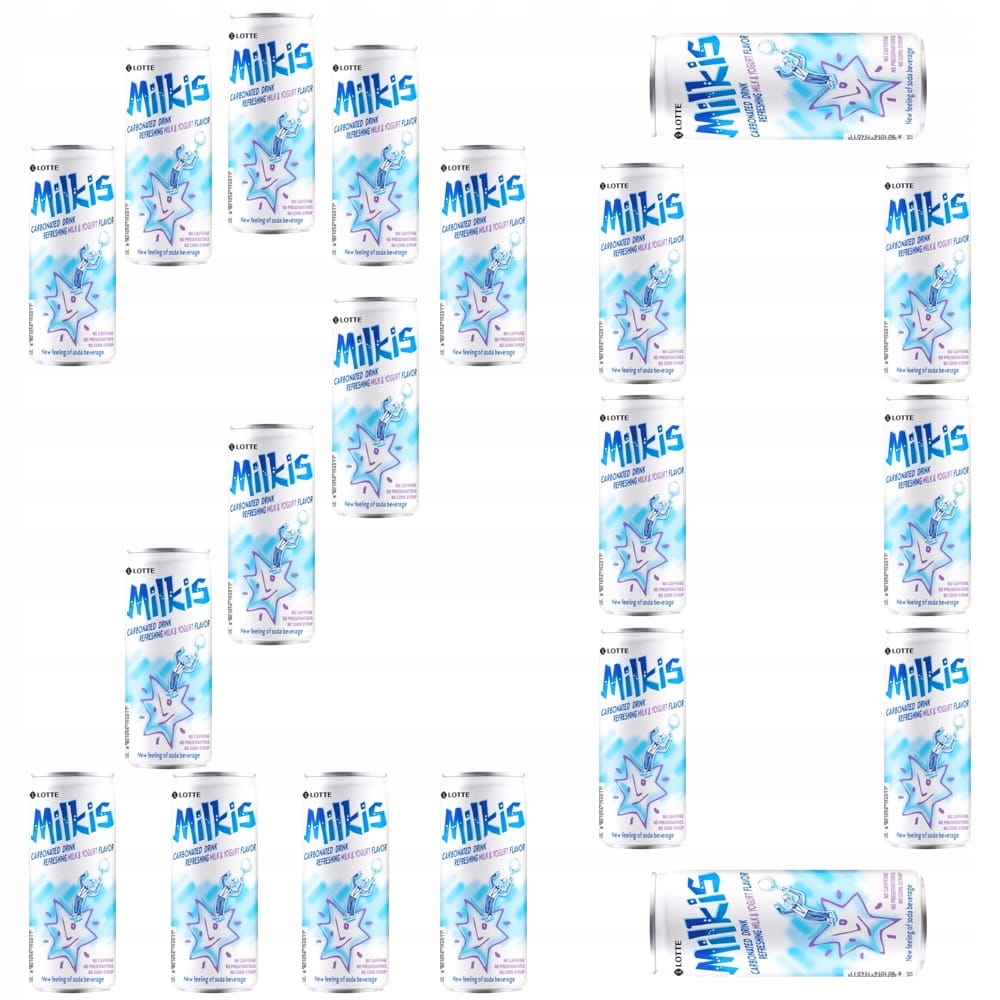 20 x Korejský mléčný Sycený Nápoj Milkis s jogurtovou příchutí 250 ml Lotte