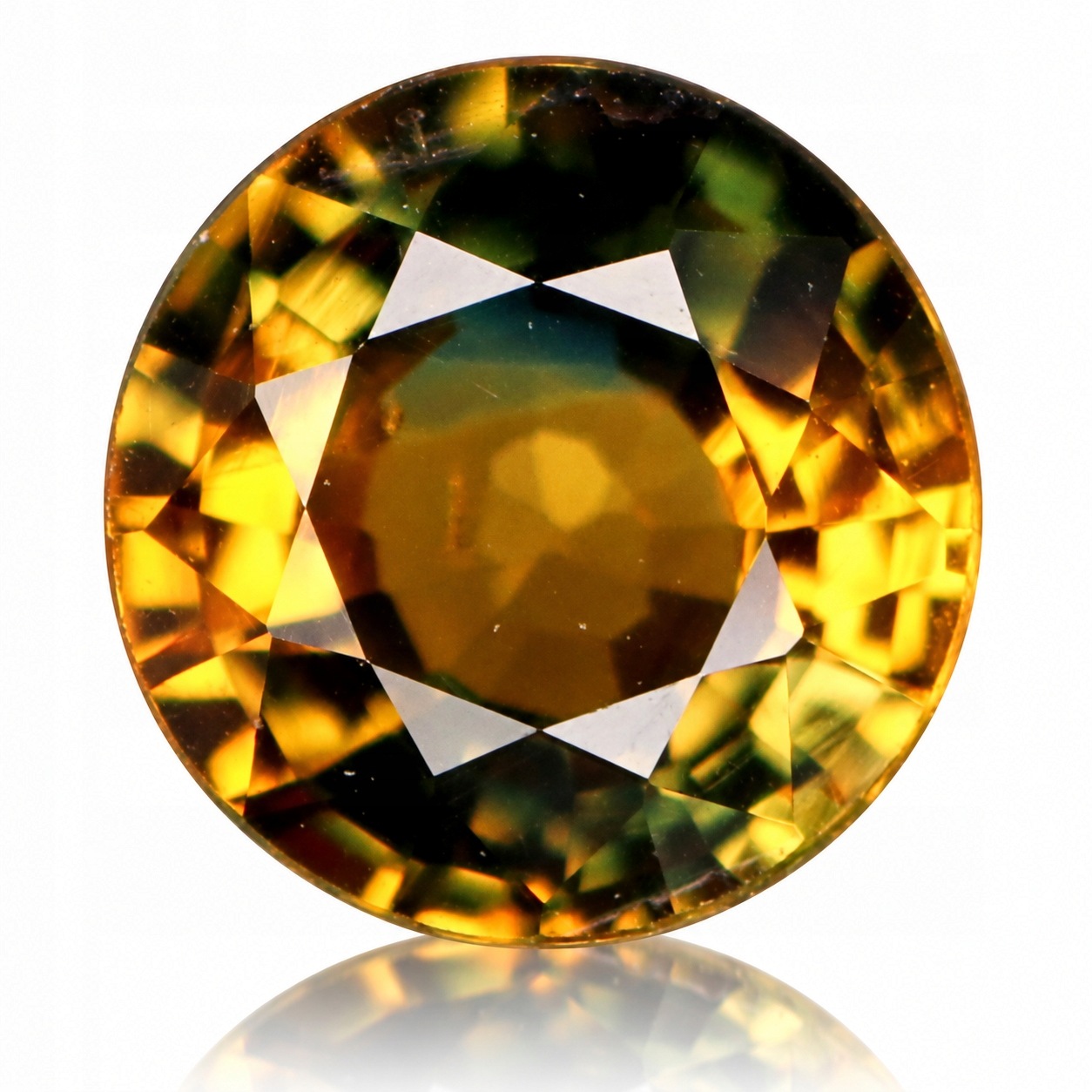 Přírodní safír 0.72 ct Žlutý Kulatý Austrálie VVS1 certifikát Wbd