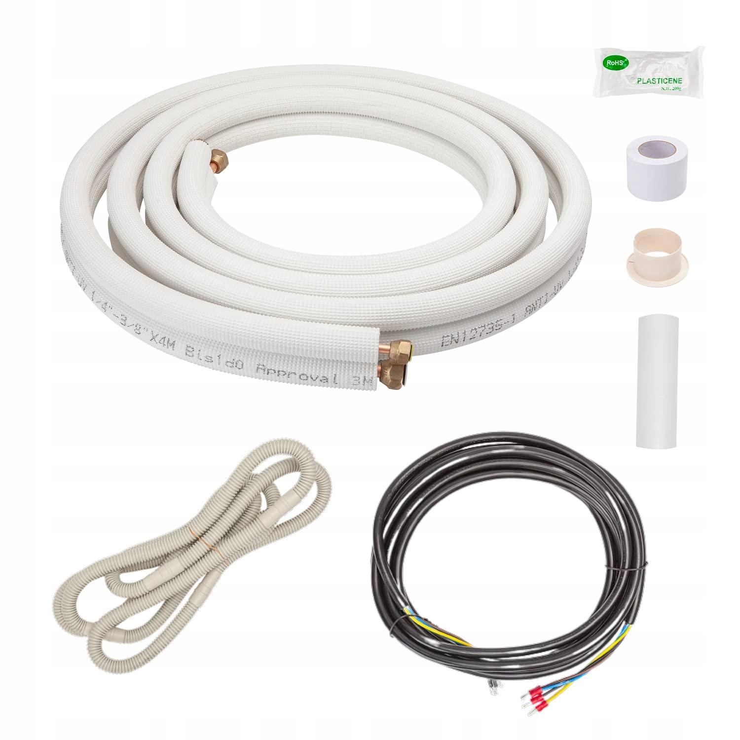 Izolovaná Trubka pro klimatizaci, sada 1/4+3/8 3 m Příslušenství