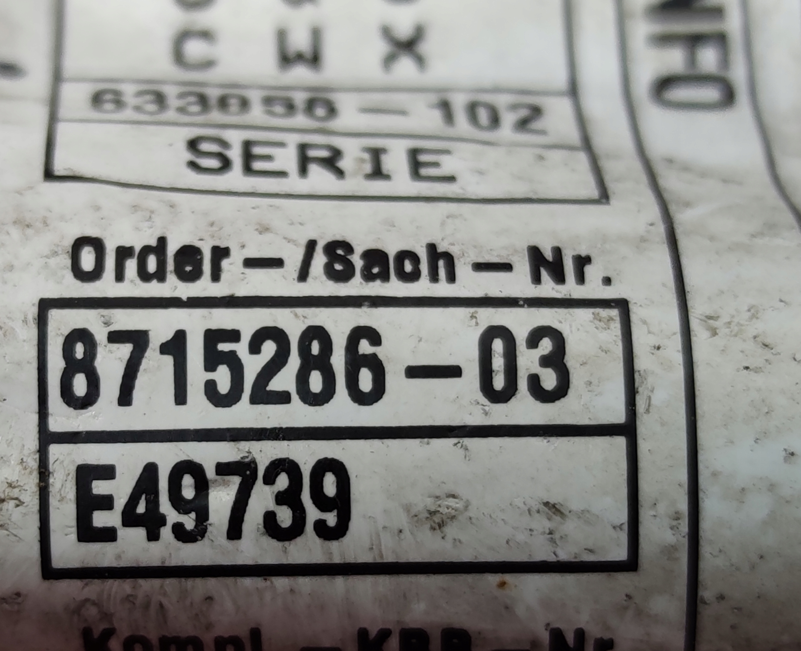 BMW terminal KABEL wiring PLUSOWY 8715285