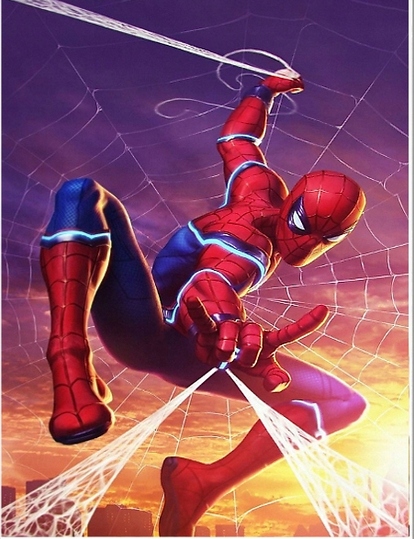 Haft Diamentowy 5D Mozaika Spiderman Superbohater