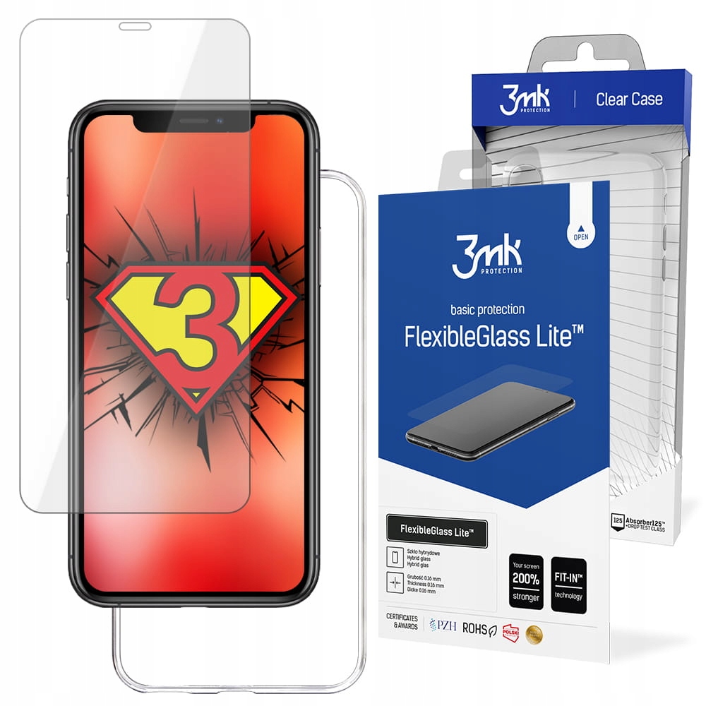 

Clear Case Etui + Szkło 3mk do iPhone Xs Max